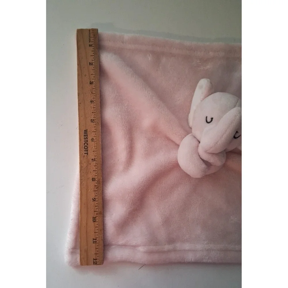 TAHARI Pink Elephant Plush Lovey Soft Baby Security Blanket 12